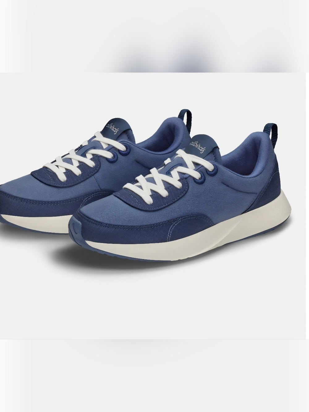 allbirds Women's Blue and White Low-Profile Lace-Up Sneakers